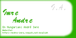 imre andre business card